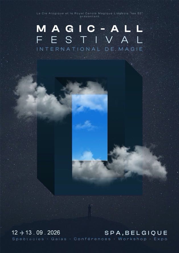 Affiche du congrès du festival de magie de Spa 2026, Magic-All Festival, les 12 et 13 septembre